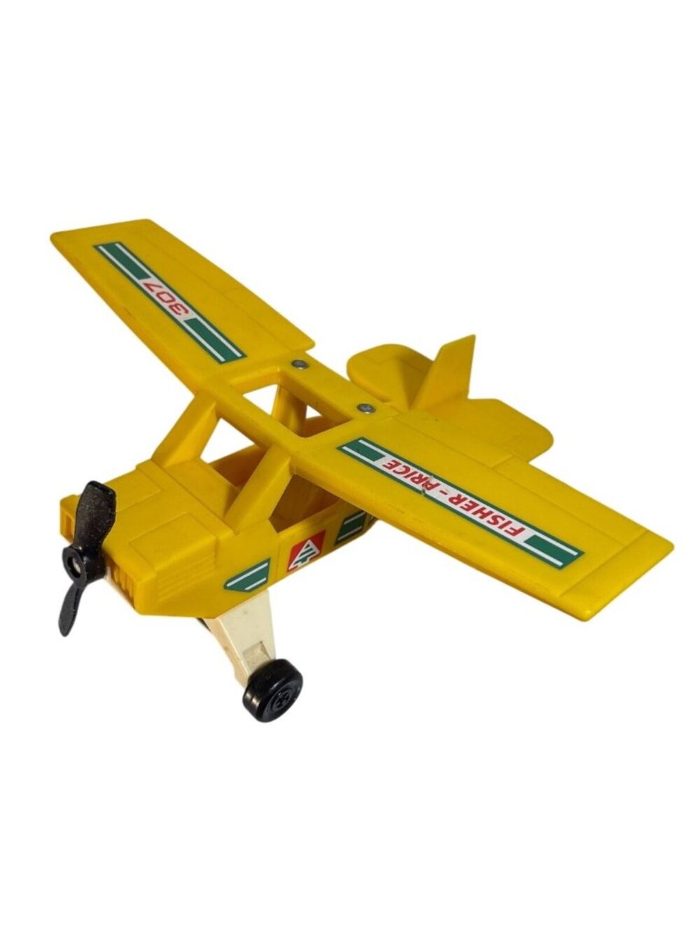 Fisher Price Ranger Plane 307 Rolling Wheels Spinning Propeller Vintage 1976